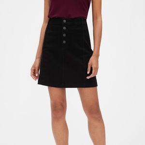 NWT Black Denim Button Front A-Line Skirt from BR